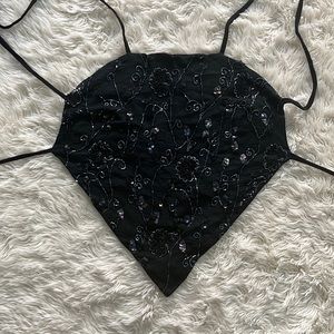 Sequin backless top